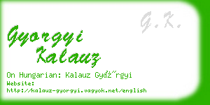 gyorgyi kalauz business card